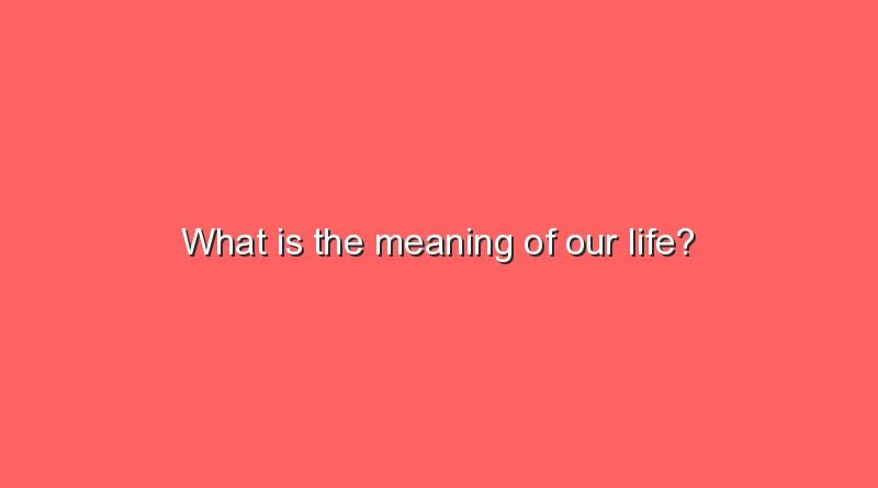 what is the meaning of our life 10521