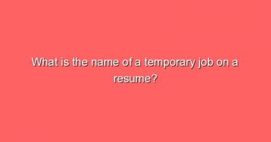 what is the name of a temporary job on a resume 11097