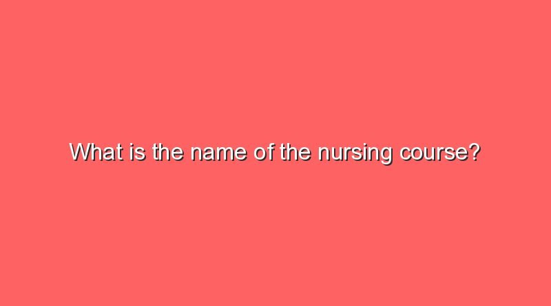 what is the name of the nursing course 10365