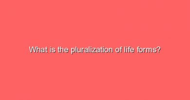 what is the pluralization of life forms 11398