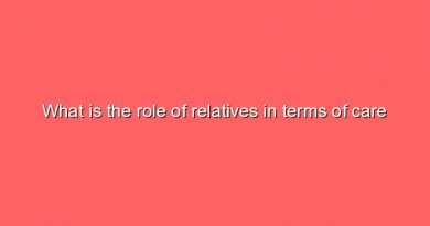 what is the role of relatives in terms of care and support 8823