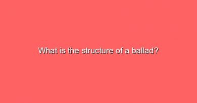 what is the structure of a ballad 7666