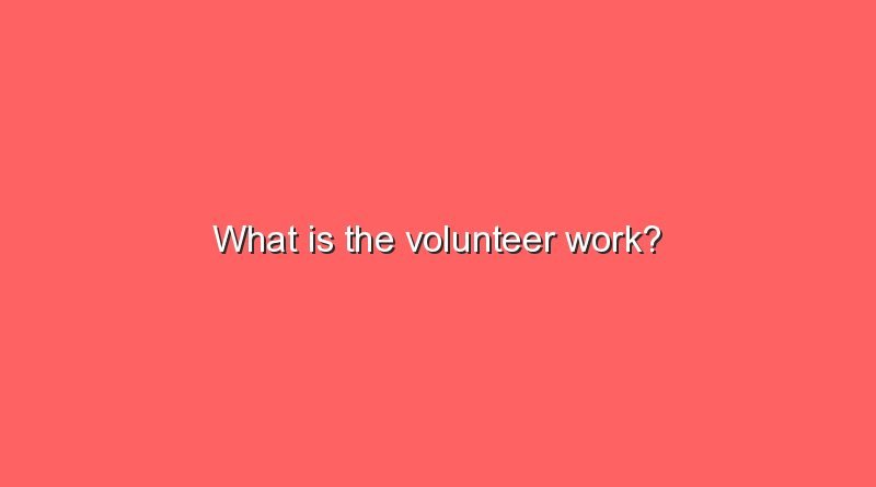 what is the volunteer work 10657