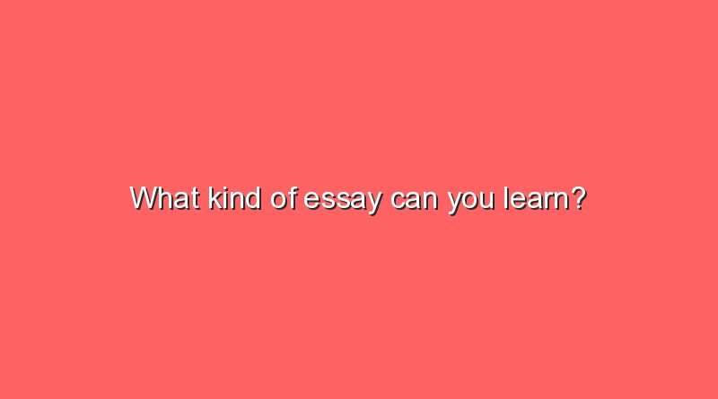 what kind of essay can you learn 6440