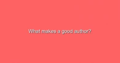 what makes a good author 8268
