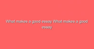 what makes a good essay what makes a good essay 6539