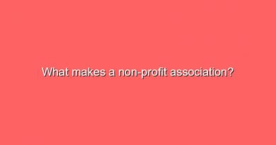 what makes a non profit association 8068