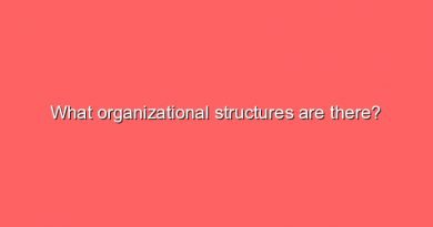 what organizational structures are there 8109