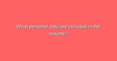 what personal data are included in the resume 6396