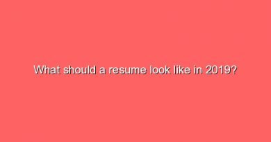 what should a resume look like in 2019 6090