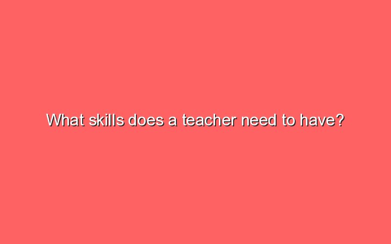 What Training Does A Teacher Need