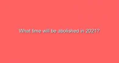 what time will be abolished in 2021 9649