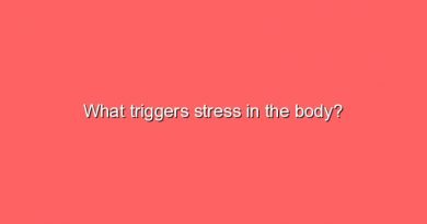 what triggers stress in the body 8600