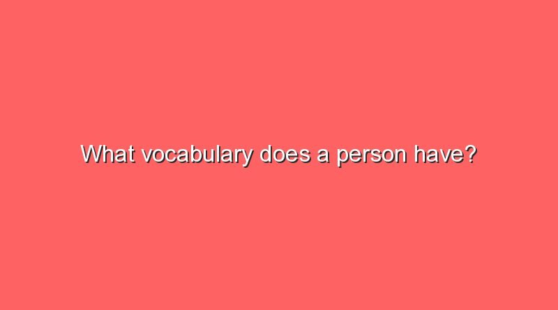 what vocabulary does a person have 10159
