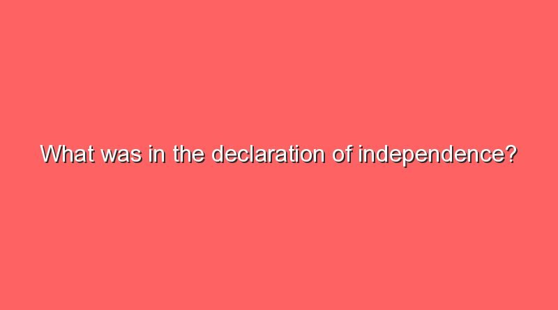 what was in the declaration of independence 5955