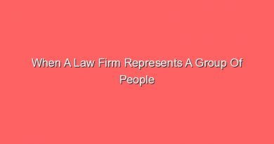 when a law firm represents a group of people 12485