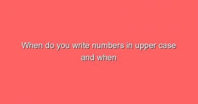 when do you write numbers in upper case and when in lower case 8167