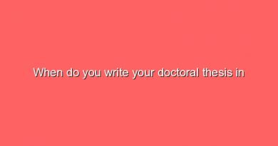when do you write your doctoral thesis in medicine 5552