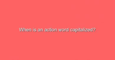 when is an action word capitalized 11683