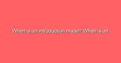 when is an introduction made when is an introduction made 5137