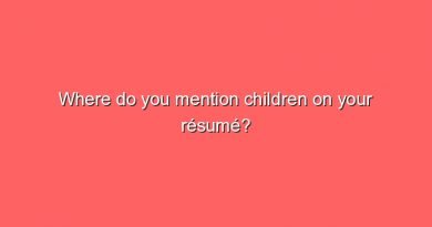 where do you mention children on your resume 6110