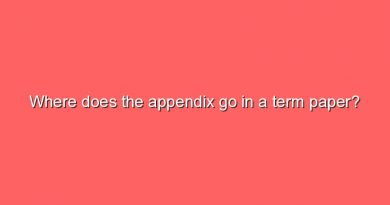 where does the appendix go in a term paper 2 6649