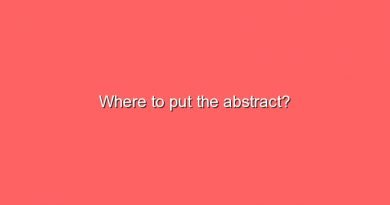 where to put the abstract 7921