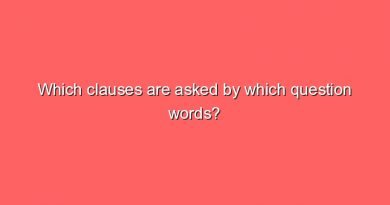 which clauses are asked by which question words 5992
