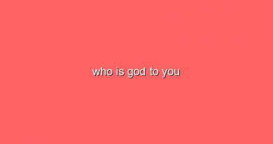 who is god to you 8047