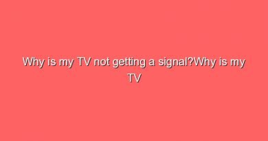 why is my tv not getting a signalwhy is my tv not getting a signal 8101