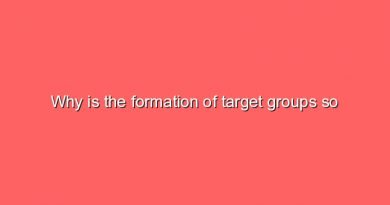 why is the formation of target groups so important 11484