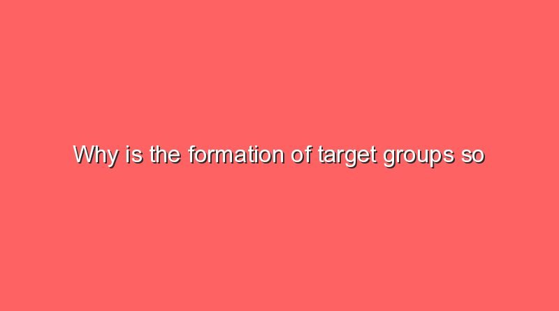 why is the formation of target groups so important 11484