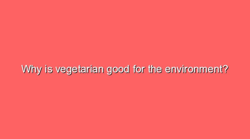 why is vegetarian good for the environment 8671