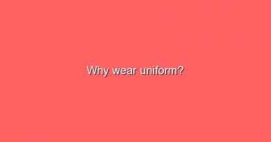 why wear uniform 7735