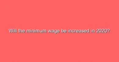will the minimum wage be increased in 2020 5777
