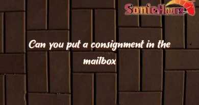 can you put a consignment in the mailbox 3144