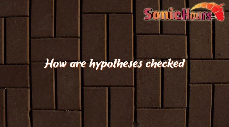 how are hypotheses checked 3979