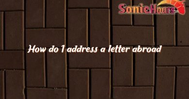 how do i address a letter abroad 2360