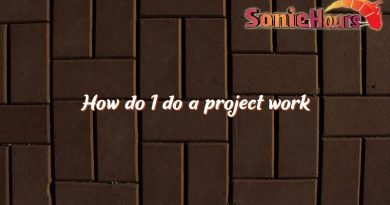 how do i do a project work 3920