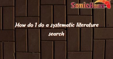 how do i do a systematic literature search 3676