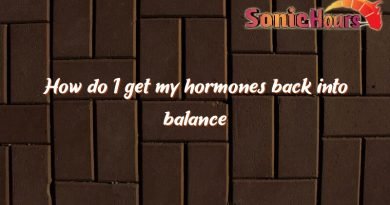 how do i get my hormones back into balance 4956
