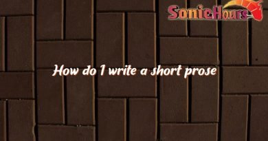 how do i write a short prose 3029