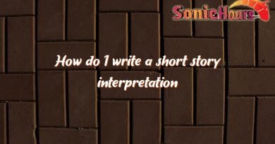 how do i write a short story interpretation 1125
