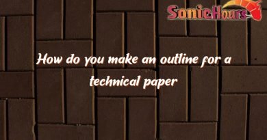 how do you make an outline for a technical paper 4544