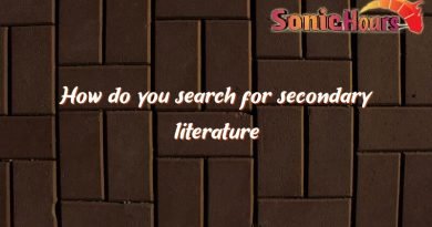 how do you search for secondary literature 4728