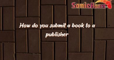 how do you submit a book to a publisher 2661