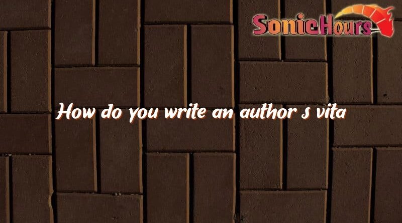 how do you write an authors vita 1759