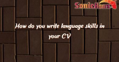 how do you write language skills in your cv 2101