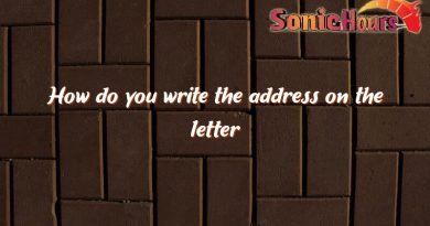 how do you write the address on the letter 3414