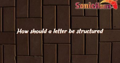 how should a letter be structured 2660